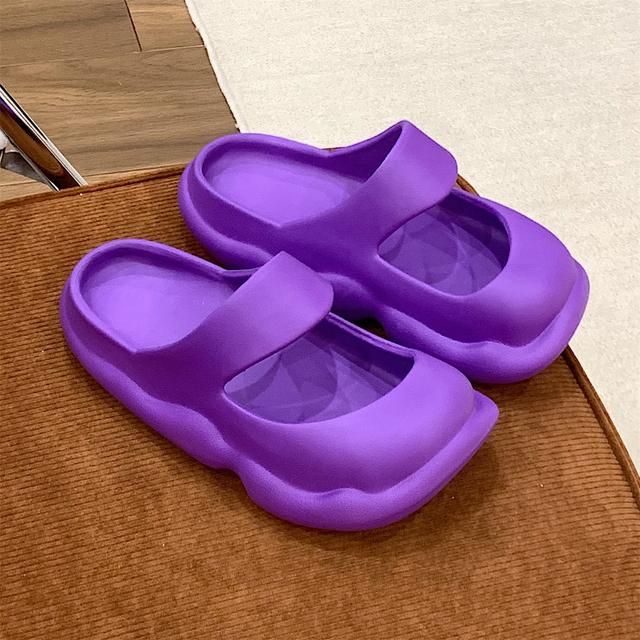

Женская обувь, тапочки Мэри Джейн, женские милые летние пляжные сандалии, тапочки из ЭВА, нескользящие уличные тапочки с облаками, шлепанцы, туфли-лодочки 38-39 лавандовый