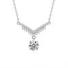 S925 Sterling Silver Moissanite Cross Pendant Clavicle Necklace for Women Luxury Sparkling Fine Jewelry Gift