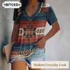 Women's Fashion Casual Short Sleeve V-Neck Blouses & Shirts