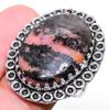 Rhodonite Gemstone Handmade 925 Sterling Silver Jewelry Ring Size 9