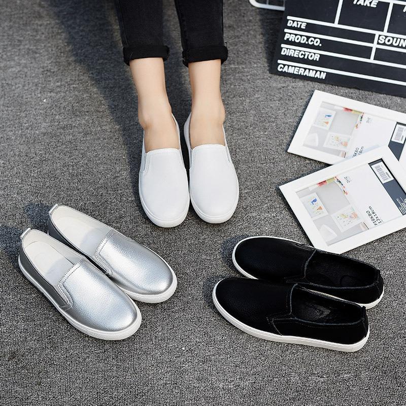 New Flat Women's Single Shoes Casual Board Shoes and Loafers