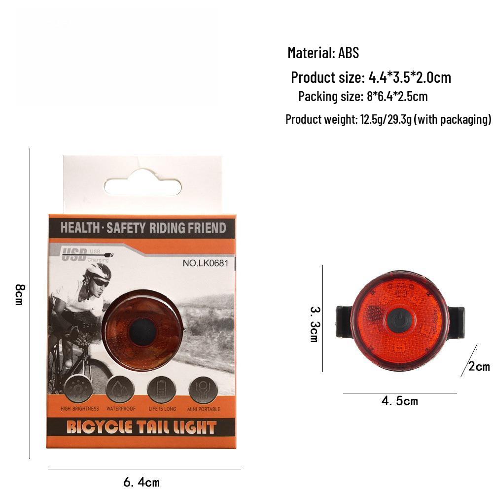 Kreatives USB-wiederaufladbares Fahrrad-Rücklicht für Nachtfahrten