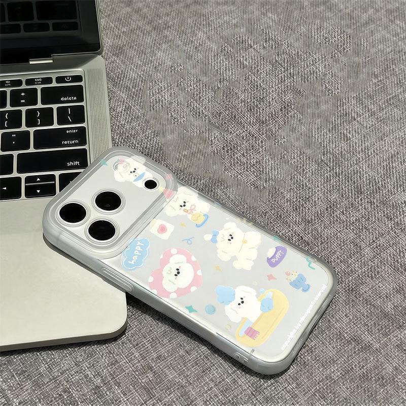 Cartoon Animal Soft Phone Case for Apple 17 Promax with Integrated Camera Button and Anti-fall Protection