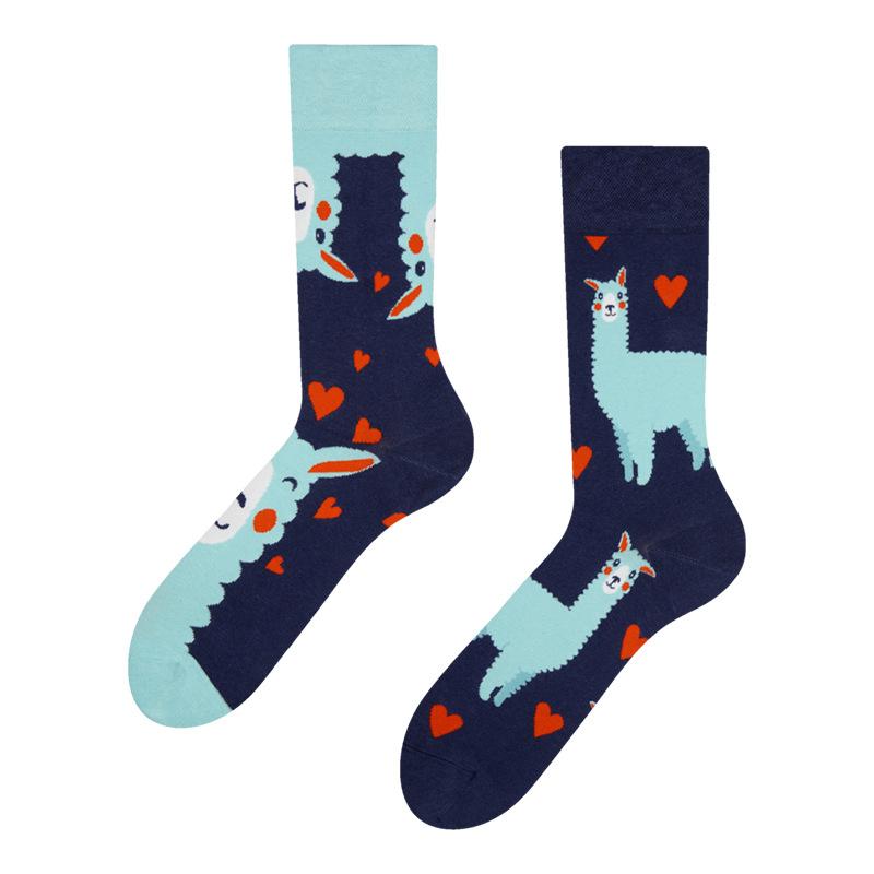New Fashion Irregular AB Styles Kawaii Unisex Crew Socks Women Men Cotton Novelty Creative Cartoon Socks Gifts