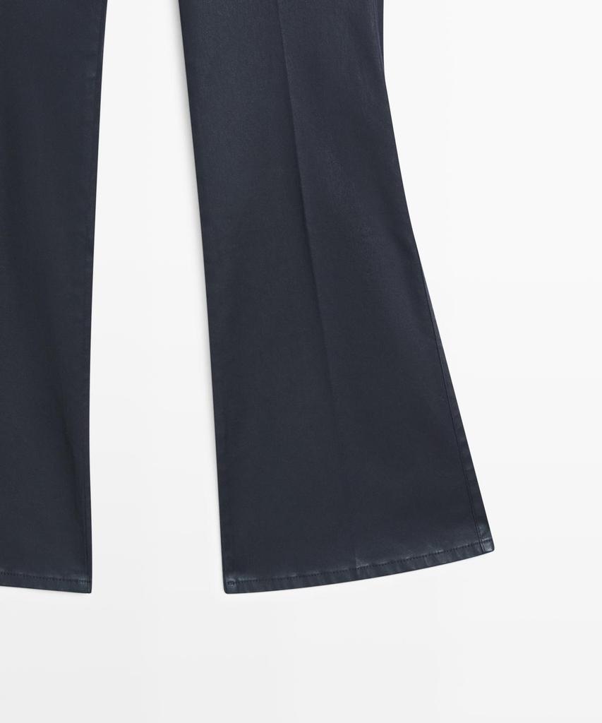 Masimodutti Waxed Flare Fit Pants