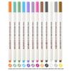 12-Color Pearlescent Soft Tip Paint Marker Set for DIY and Photo Albums