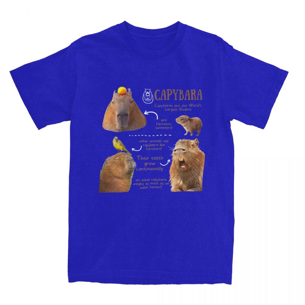 Crazy Capybara Fun Facts T-Shirts Men Women Cotton Cute Capybaras Tees Shirt Gift Idea Clothes