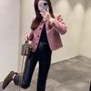 2025 Chic Luxury Pink Short Jacket: Winter-Autumn Korean Style for Women