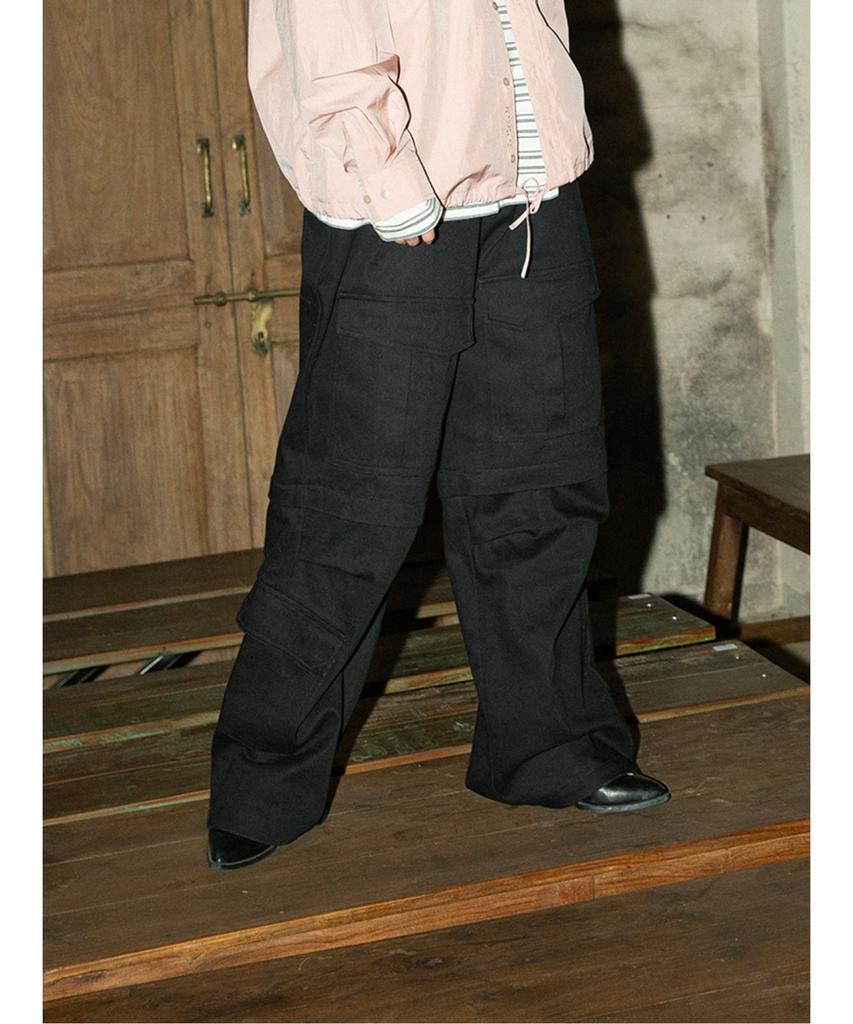 Saendeusaundeu Twoway Utility Cargo Pants Black