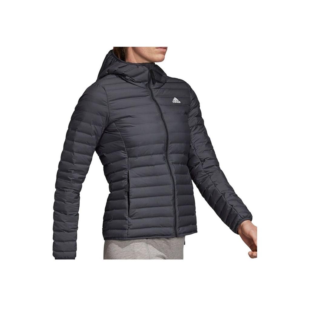 Adidas Vevd Vinter Utendørs Bokstavlogo Trykk Langermet Dunjakke Unisex Overbekledning Svart CY8735