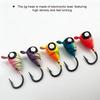 5PCS/Bag Lure Mini Ice Fishing Jigs Sharp Hook Tip with Strong Penetration Glow-in-the-Dark Jighead Hook Lure Fishing Tackle