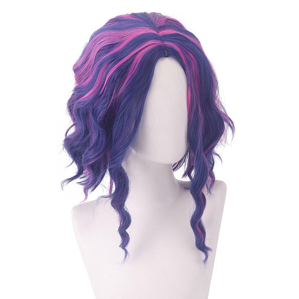 Anime My Hero Academia Lady Nagant Cosplay Pruik Seizoen 6 Lady Nagant Lange Blauwe En Paarse Halloween Cosplay Pruik Synthetische Pruik blue