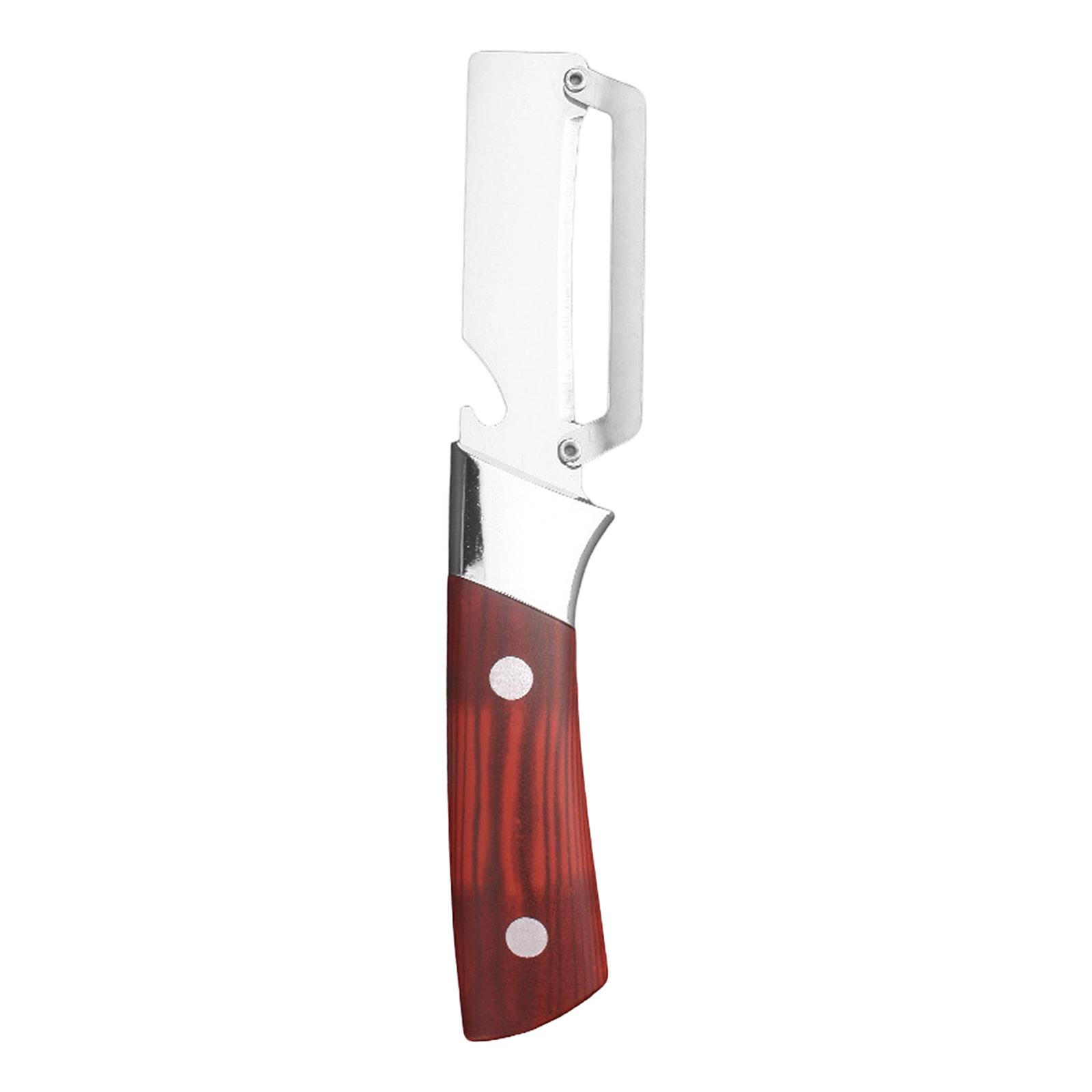 Stainless Steel Multipurpose Peeler and Cutter for Fruits and Vegetables Home Use Dual Function Kitchen Tool Ergonomic Handle Design One Size коричневый