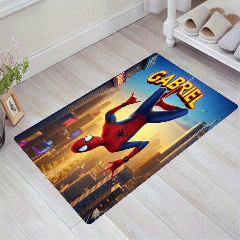 

1pc Spider-Man Pattern Area Rug Soft Flannel Floor Mat for Living Room,Office,Bedroom and Carpet 60cm by 90cm
