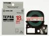 King Jim PRO Tape Cartridge with Clear 00020165 of Label, ST18R, (Pack 3)