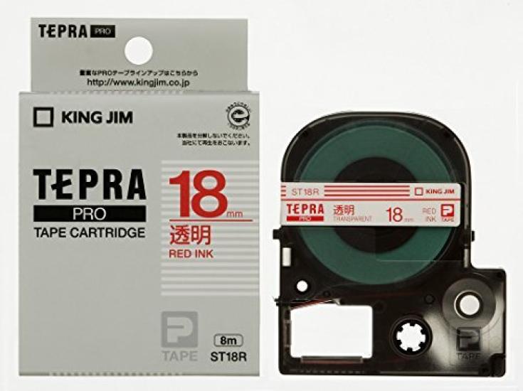 

King Jim PRO Tape Cartridge with Clear 00020165 of Label, ST18R, (Pack 3)
