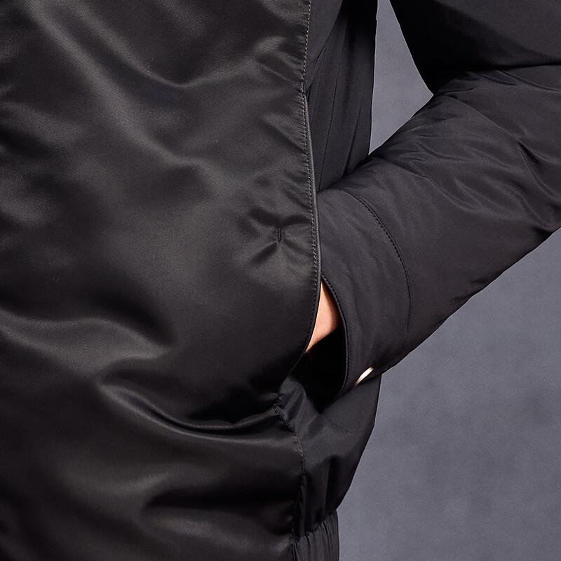 Antonio Men's Light Luxury 90% Goose Down & Camel Wool Padded Satin Jacket