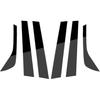 Qizm 6Pcs Window Molding Door Trim B C Pillar Posts Cover Fit for Land Rover Discovery Sport L550 2015-2019 Glossy Black