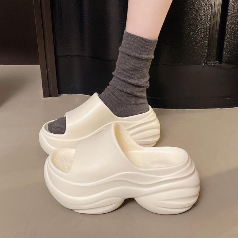 

Women s Fashion Chunky Platform Slippers Summer 2025 Non Slip Wedges Sandals Woman Outdoor Thick Bottom Eva Slippers for Women 40-41 белый