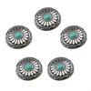 G8DA 5 Pcs Imitation Turquoise Buttons Leather Decorative Buttons Flower Buttons