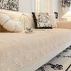 Simple Solid Color Style Sofa Towel Thick Plush Non-Slip Couch Slipcover Anti Pet Scratch Sofa Protector for Living Room Home