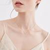 Letter V-shaped Necklace Clavicle Chain Simple High-end Sense Diamond-inlaid Sweater Chain New Accessories for Women