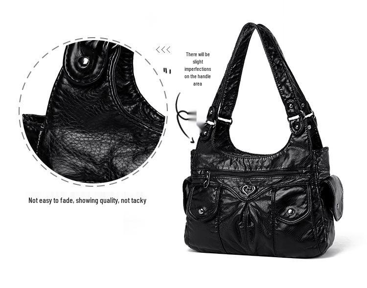 2023 Patchwork PU Crossbody Shoulder Bag for Women - European and American Style, Large Capacity Handbag
