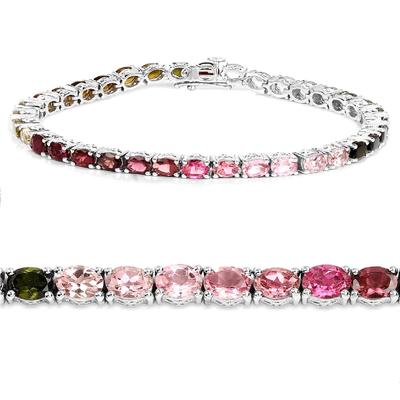 Pulsera de Tenis de Turmalina - Plata de Ley 925