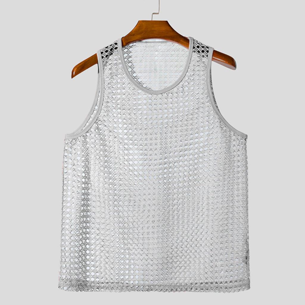 Hollow Fitness Sports Sleeveless T-shirt Sexy Knitted Vest