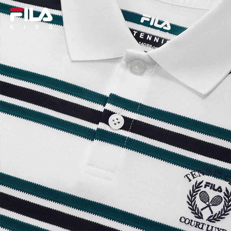 FILA Boys' Knitted Short Sleeve Polo Shirt
