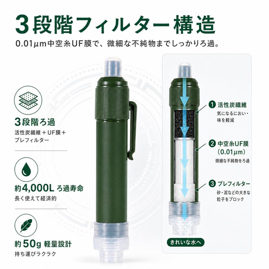 Portable Water Water Purifying Outdoor Water Disaster Prevention Water Emergency Water Water Disaster Preparedness Emergency UF Hollow Fiber Activated