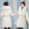 Winter New Thickened Down Cotton and Cotton Liner Pie To Overcome Cotton-padded Coat Women's Medium and Long Cotton Clothes