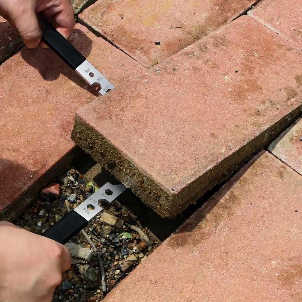 2Pcs Micro-Toothed Joint Scrapers Paving Puller Paver Removal Tool  Garden Lawn Yard Patio