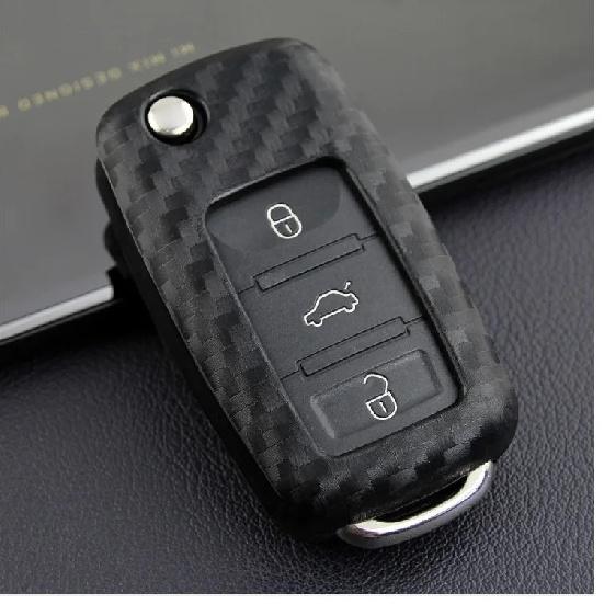 Car Carbon Fiber Key Bag and and Auto Key Cover and Car Carbon Fiber Key case oem чёрный
