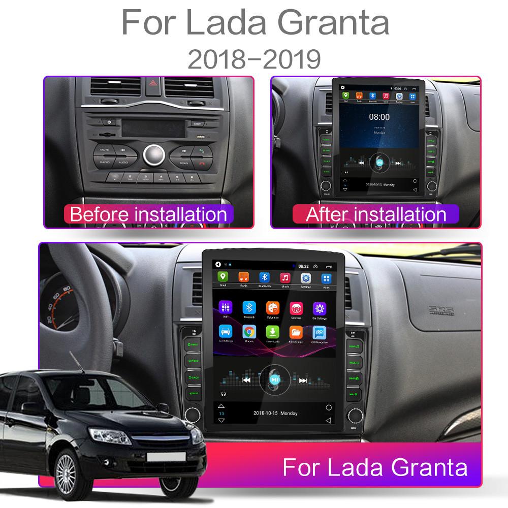 9,7'' autorádio Android pro Lada Granta Cross 2018 2019 2 DIN Tesla Vertical Screen Carplay Autorádio Multimediální přehrávač 2+32GB