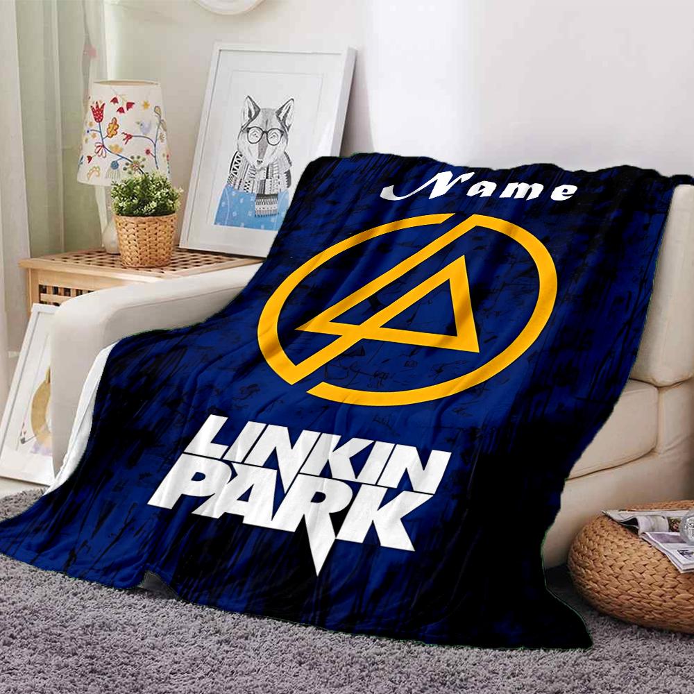 Customiz Name Personality Linkin Park Blanket Soft &Warm Sofa Office Bed Travel Lunch Break Blanket, Gift Suitable All Seasons