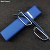 Square Reading Glasses Blue Light Blocking Half Frame Presbyopic Eyeglasses With Case Men Women +1 1.25 1.5 1.75 2 2.25 2.5 2.75