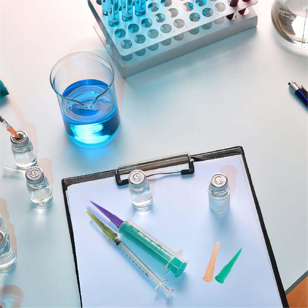 120Pcs Blunt Plastic Tapered Tip Plastic Dispensing Tips with 12 Mixed Size for Refilling Glue Fluid Precisely