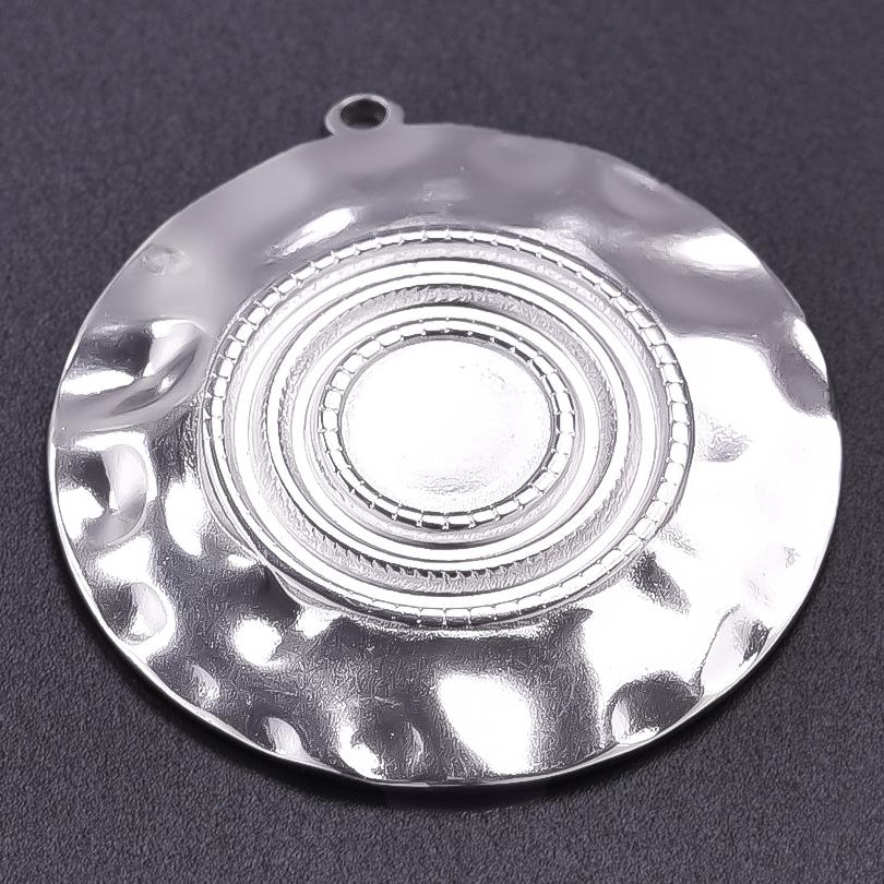 Ethnic Round Thread Pendants For Jewelry Making Bulk Stainless Steel Charms DIY Earrings Necklace Pendant Bohemian Accessories