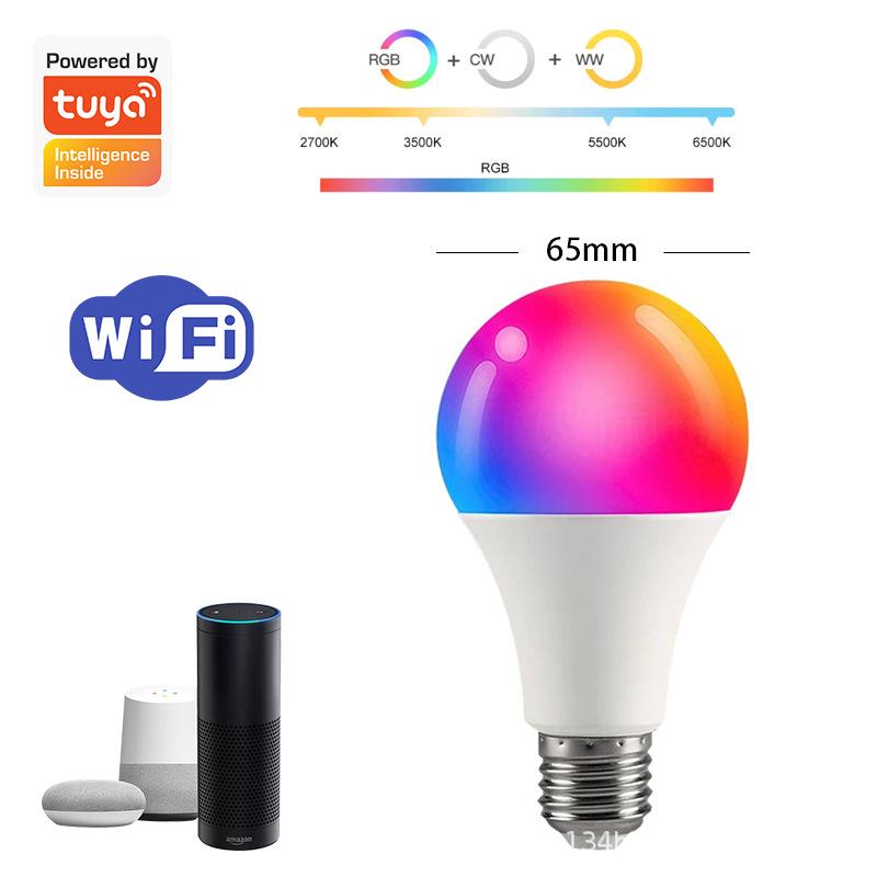 Tuya Smart WiFi E27 Bulb, Dual Mode, 7-Color, Voice-Control, Remote Scheduling
