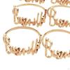 10 Pieces Cloth Napkin Holders, Round Alphabet Buckles Holder, Serviette for Home