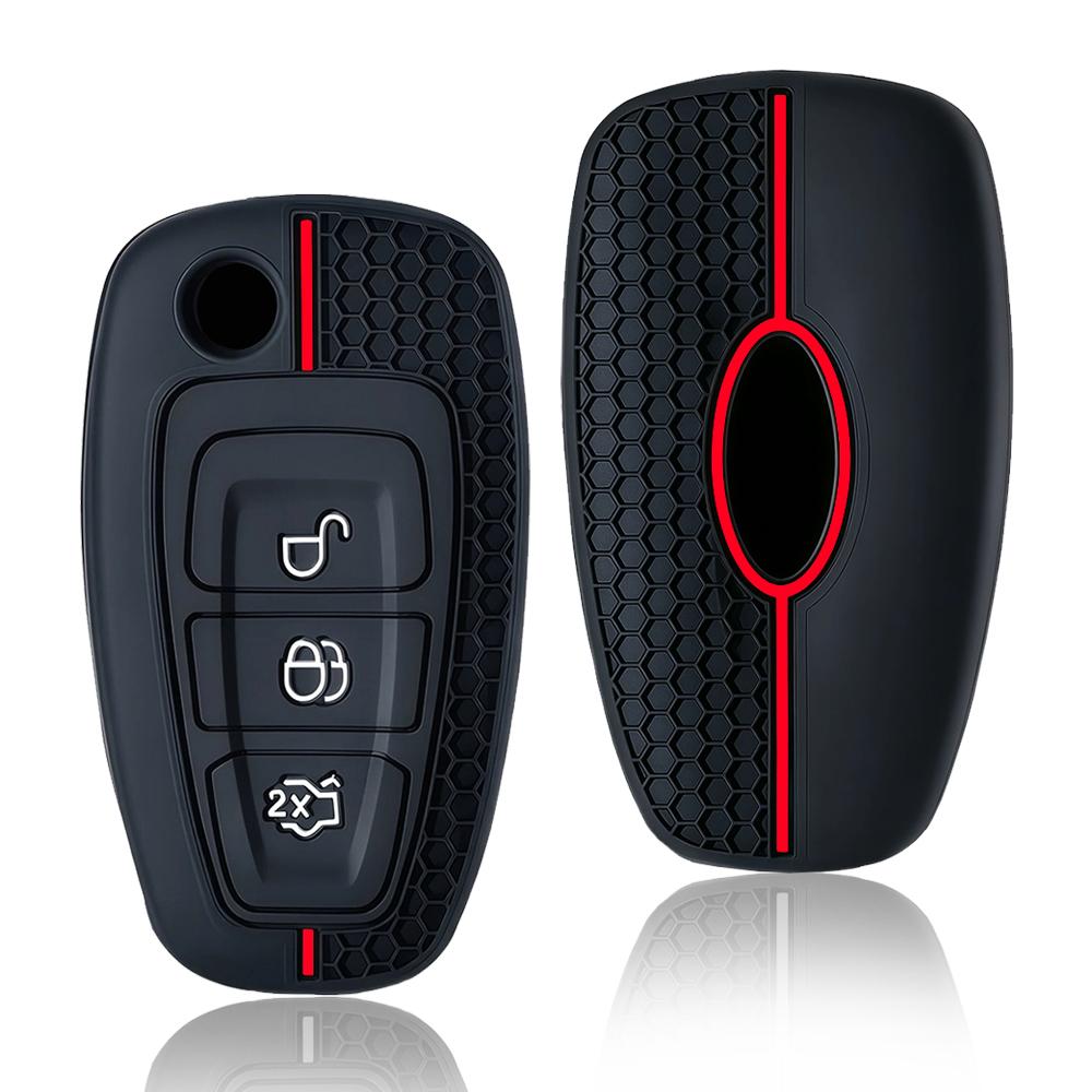 3 Button Silicone Car Remote Key Fob Cover Case For Ford Ranger C-Max S-Max Focus MK3 Galaxy Mondeo Transit Tourneo Custom
