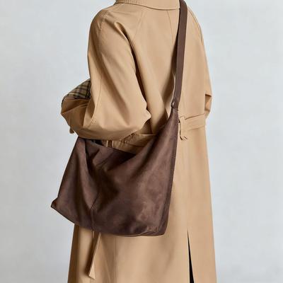 European & American Retro Suede One-Shoulder Crossbody Tote – Large Capacity, Perfect for Autumn & Winter