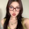 Fashion Square Oval Anti Blue Light Glasses Retro Black Red Thick Frame Plain Eyes Female Eye Protection