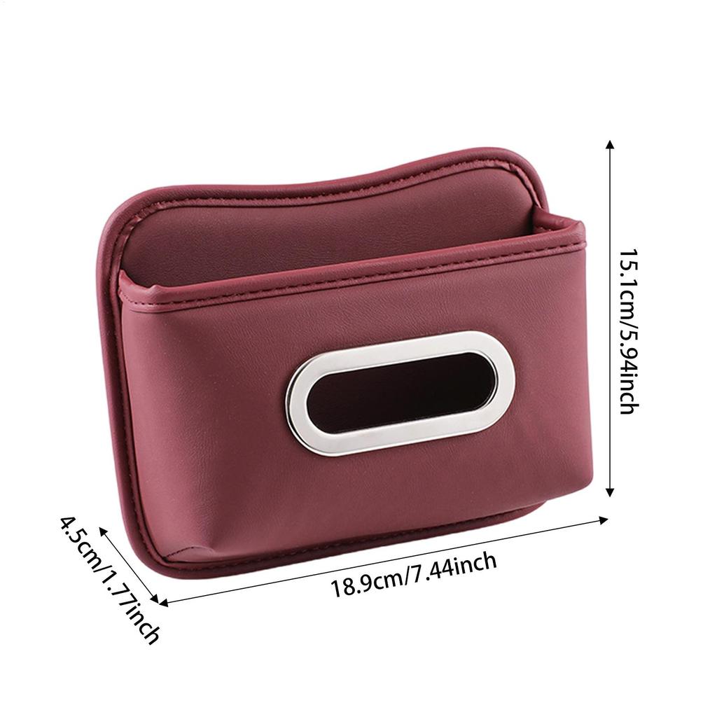 Tissue Box For Car Leather Napkin Case Organizer Car Napkin Holder For Seat Back Armrest Console Sun Visor SUV Truck Home