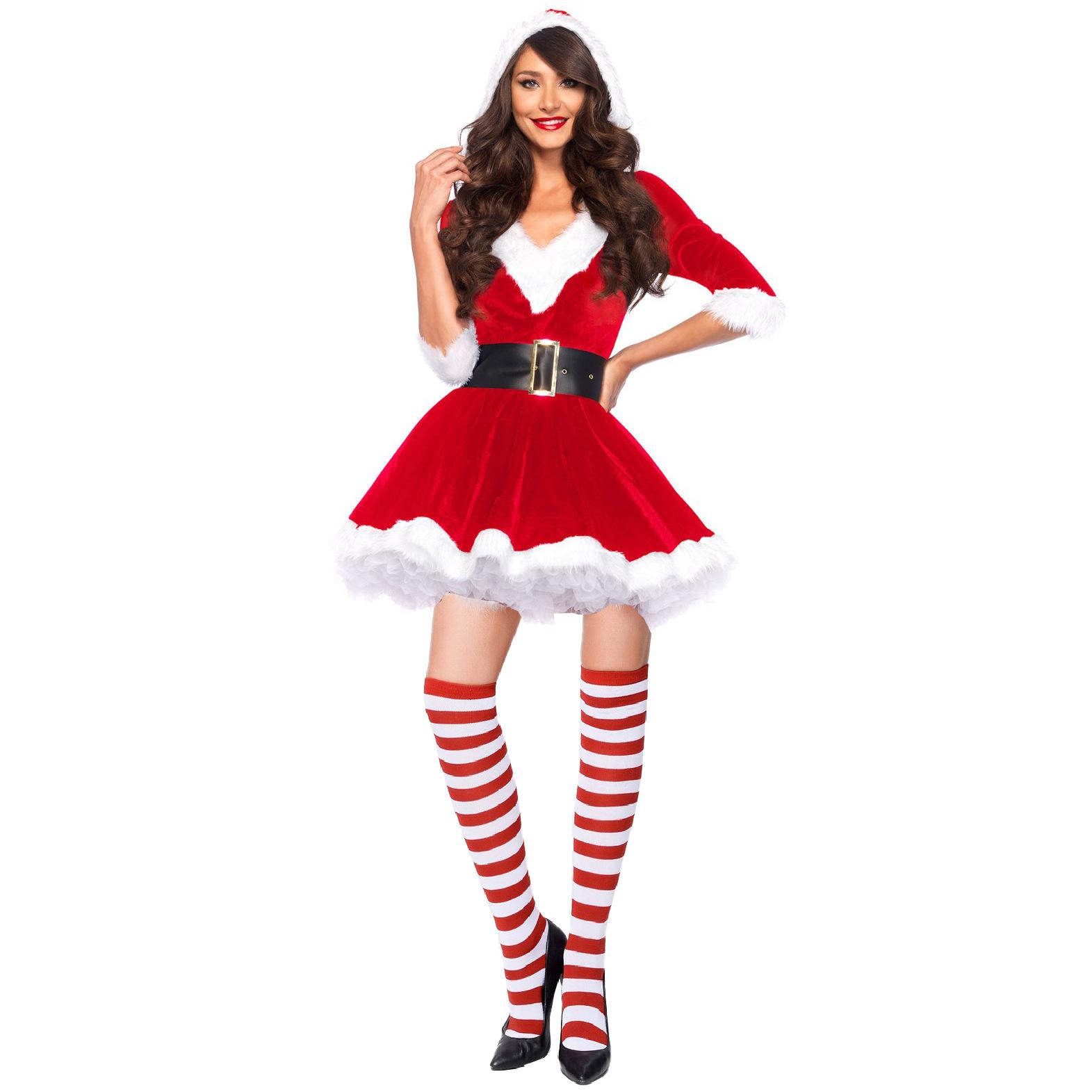 

Christmas clothes, new, Christmas clothes co party uniform adult sexy Christmas clothes, plus size M красный