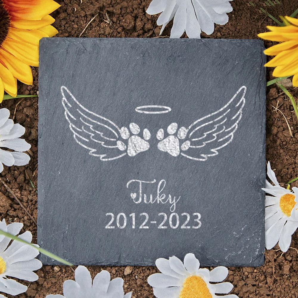 Personalized Pet Memorial Stone Custom Dogs Name of Death Personalized Pet Loss Gifts Dog Grave Marker Plaque Tombstone Custom