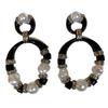 Fashion Exaggerated Black Circle Stylish Unique and Beautiful 2025 Stud Earrings New Arrival Fancy Stylish Earrings Eardrops