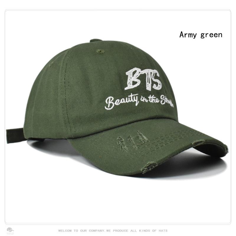 New Hat for Women Korean Style Trendy Personality Ripped Letter Embroidery Baseball Cap Spring and Summer Outdoor Sun Protection Baseball Cap