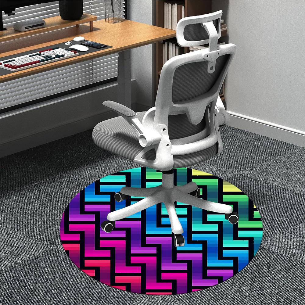 

1pc Colorful Maze Chair Carpet for Office Non-Slip, Rug for Office, Room, Good Gift for Family or Friends, yy251226200 80cm by 80cm